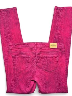 Aeropostale Pink Snake-Print Skinny Jeans